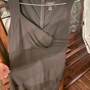 White House Black Market Sleek Black Midi Dress